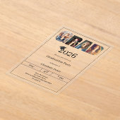 Invitations En Acrylique Graduation party grad photo luxury (Poser)