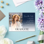 Invitations En Acrylique Graduation Photo Script Grad Enregistrer la date (Insitu (Mariage))
