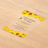 Invitations En Acrylique Grand-mère de l'abeille en nid d'abeille (Poser)
