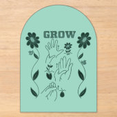 Invitations En Acrylique Grandir - Conception ASL (Recto)