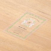 Invitations En Acrylique Grandmellinial Botanical Bow Crest  (Poser)