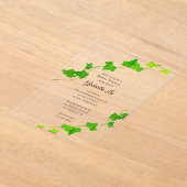 Invitations En Acrylique Green English Vine Fête des mariées (Poser)