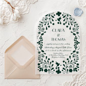Invitations En Acrylique Green Talavera Mexican Wedding