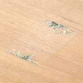 Invitations En Acrylique Greenery, Eucalyptus Leaves, Boho, Birthday (Poser)