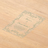 Invitations En Acrylique greenery frame Baptism (Poser)