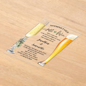 Invitations En Acrylique Greenery Nothing Fancy Just Love Bubbles & Brew (Poser)