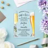 Invitations En Acrylique Greenery Nothing Fancy Just Love Bubbles & Brew (Insitu (Mariage))