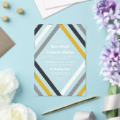 Invitations En Acrylique Gris jaune Diamant Gris Mariage moderne (Insitu (Mariage))