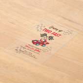 Invitations En Acrylique Grossissant deux jeûnes 2e anniversaire (Poser)