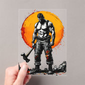 Invitations En Acrylique guerrier barbare médiéval imaginaire hummer force (In situ (ordinateur de poche))