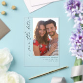 Invitations En Acrylique H MOD 2 Photo simple Enregistrer la date (Insitu (Mariage))