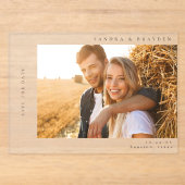 Invitations En Acrylique H MOD 2 Simple Photo Save the Date (Recto)