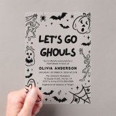 Invitations En Acrylique Halloween squelette Fête des mariées fantôme (In situ (ordinateur de poche))