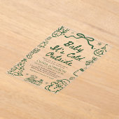 Invitations En Acrylique Hand Drawn Baby It's Cold Outside Baby Shower (Poser)