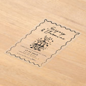 Invitations En Acrylique Hand Drawn Whimsical Quirky Handwritten Wedding (Poser)