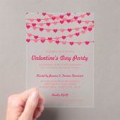 Invitations En Acrylique Hanging String Love Hearts Saint-Valentin (In situ (ordinateur de poche))