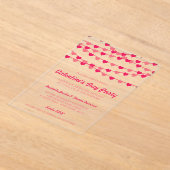 Invitations En Acrylique Hanging String Love Hearts Saint-Valentin (Poser)