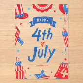 Invitations En Acrylique #Happy4thOfJulyAcryliqueInvitation (Recto)