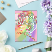 Invitations En Acrylique Happy Birthday  (Insitu (Mariage))