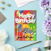 Invitations En Acrylique Happy Birthday   (Insitu (Mariage))