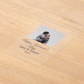 Invitations En Acrylique Happy Valentine's day couple photo modern simple t (Poser)