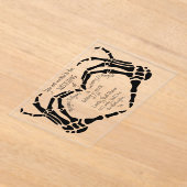 Invitations En Acrylique Heart Shaped Skeleton Hands Creepy Goth Wedding (Poser)