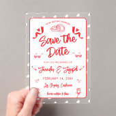 Invitations En Acrylique Hearts Happy Valentine’s Day Modern Love Pattern (In situ (ordinateur de poche))