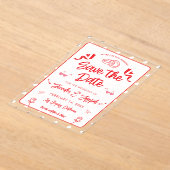 Invitations En Acrylique Hearts Happy Valentine’s Day Modern Love Pattern (Poser)