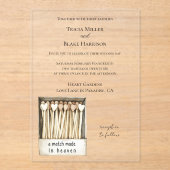 Invitations En Acrylique Hearts Match Made in Heaven Wedding (Recto)
