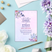 Invitations En Acrylique heather periwinkle plum lavender blue Wedding (Insitu (Mariage))