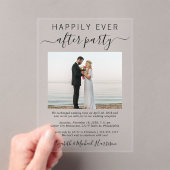 Invitations En Acrylique Heureusement Jamais Après La Réception De Mariage  (In situ (ordinateur de poche))