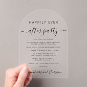 Invitations En Acrylique Heureusement Jamais Après La Réception De Mariage  (In situ (ordinateur de poche))