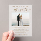 Invitations En Acrylique Heureusement Jamais Après La Réception De Mariage  (In situ (ordinateur de poche))