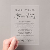Invitations En Acrylique Heureusement Jamais Après La Réception De Mariage  (In situ (ordinateur de poche))