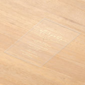 Invitations En Acrylique Heureux Jamais Après La Réception De Mariage (Poser)