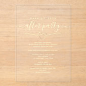 Invitations En Acrylique Heureux Jamais Après La Réception De Mariage (Recto)