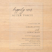 Invitations En Acrylique Heureux toujours après le Mariage du parti (Recto)
