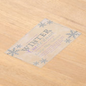 Invitations En Acrylique Hiver ONE derland 1er anniversaire fête (Poser)