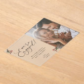 Invitations En Acrylique Holly Berry Nous sommes engagés 1 Fête Photo (Poser)