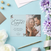 Invitations En Acrylique Holly Berry Nous sommes engagés 1 Fête Photo (Insitu (Mariage))