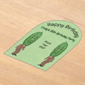 Invitations En Acrylique Hommes sots Gros Chevalier Vert Face Anniversaire (Poser)