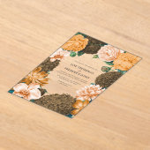 Invitations En Acrylique Honey Rose, Apricot Fleur & Toffee Bloom Wedding (Poser)