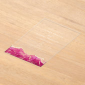 Invitations En Acrylique Hot Rose Or Agate Élégant Mariage moderne (Poser)