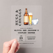 Invitations En Acrylique Hugs & Chuggs Bières Diapers Couples Baby shower (In situ (ordinateur de poche))