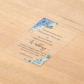 Invitations En Acrylique Hydrangea aquarelle | mariage (Poser)