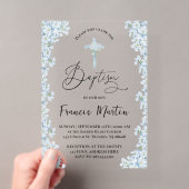 Invitations En Acrylique Hydrangea Baptême (In situ (ordinateur de poche))