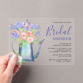 Invitations En Acrylique Hydrangea Violette Roses Roses Blush Mariage (In situ (ordinateur de poche))