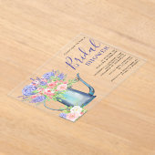 Invitations En Acrylique Hydrangea Violette Roses Roses Blush Mariage (Poser)