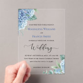 Invitations En Acrylique Hydrangea watercolor | wedding (In situ (ordinateur de poche))