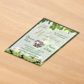 Invitations En Acrylique Hydrangeas Botaniques En Fleurs Mariage (Poser)
